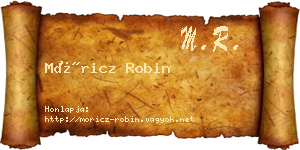 Móricz Robin névjegykártya